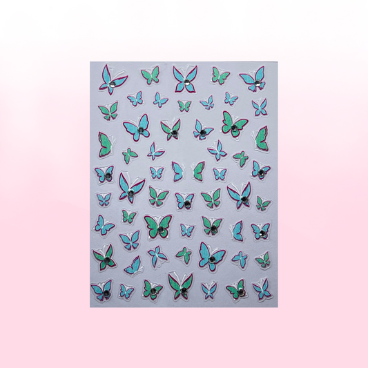 BUTTERFLIES WITH CRYSTALS stickers