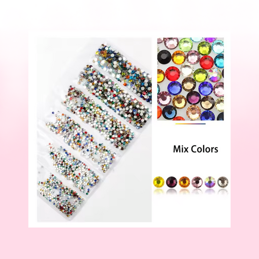 NAIL RHINESTONE MIC COLOURS