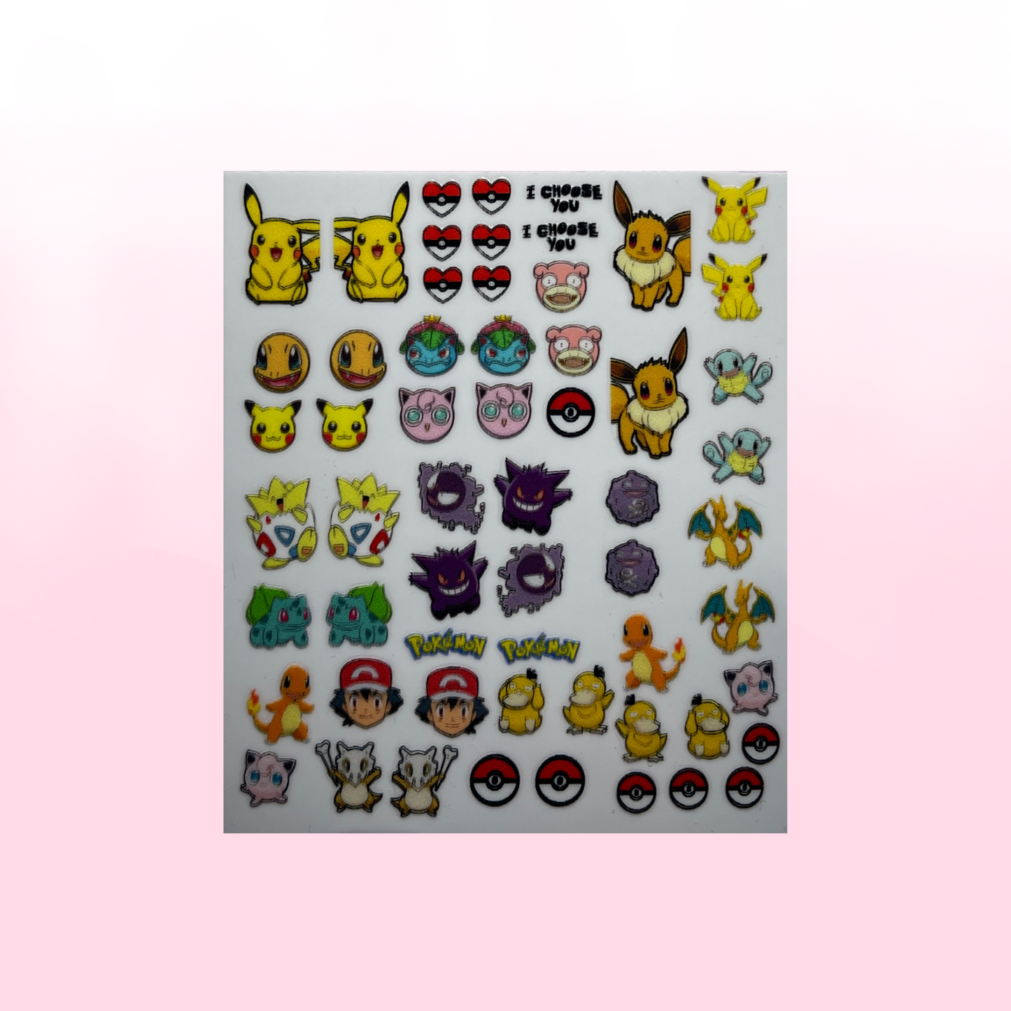 POKEMONS transfer stickers SQ