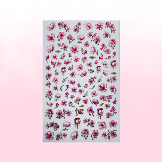 PINK FLOWERS stickers