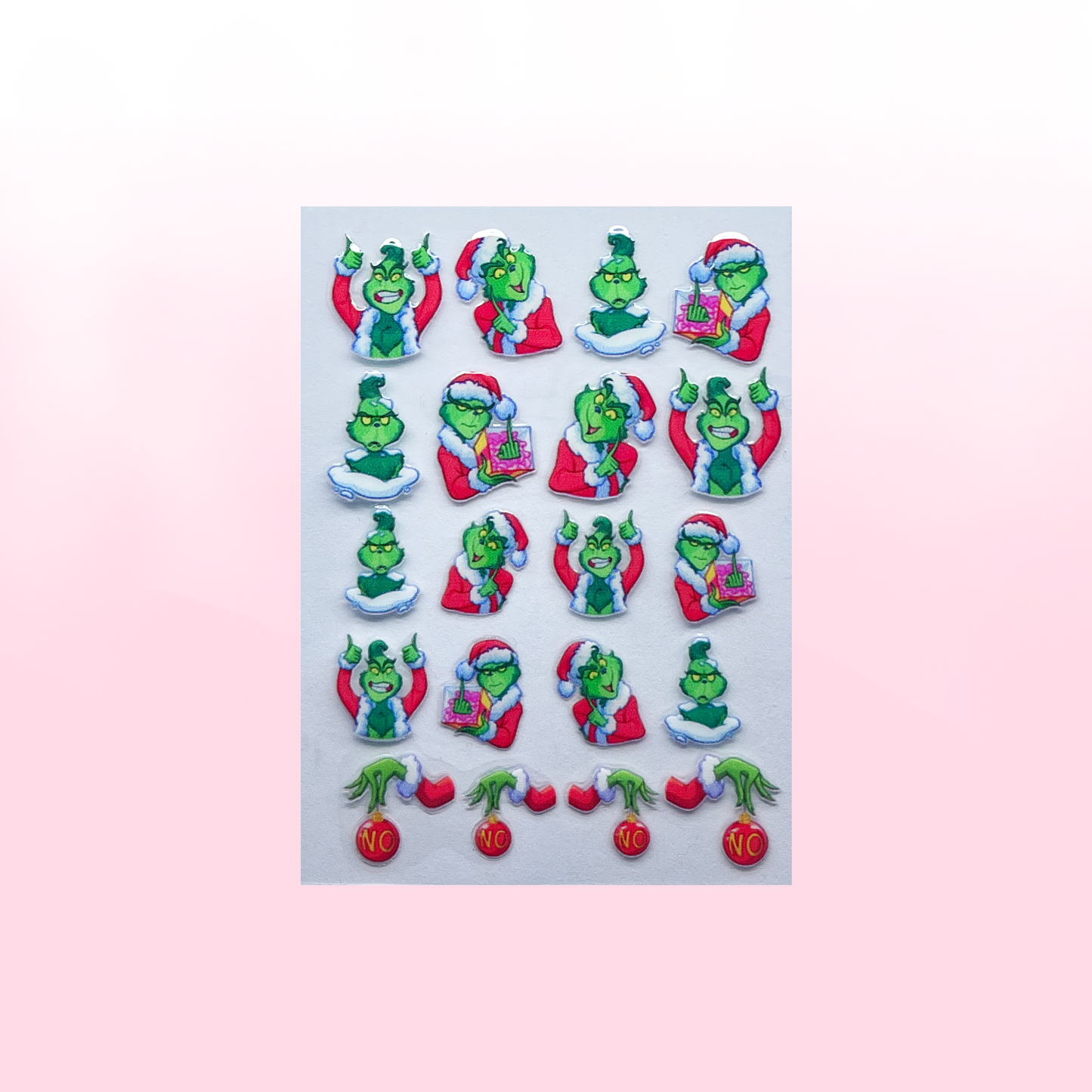 CRANKY GRINCHY transfer stickers