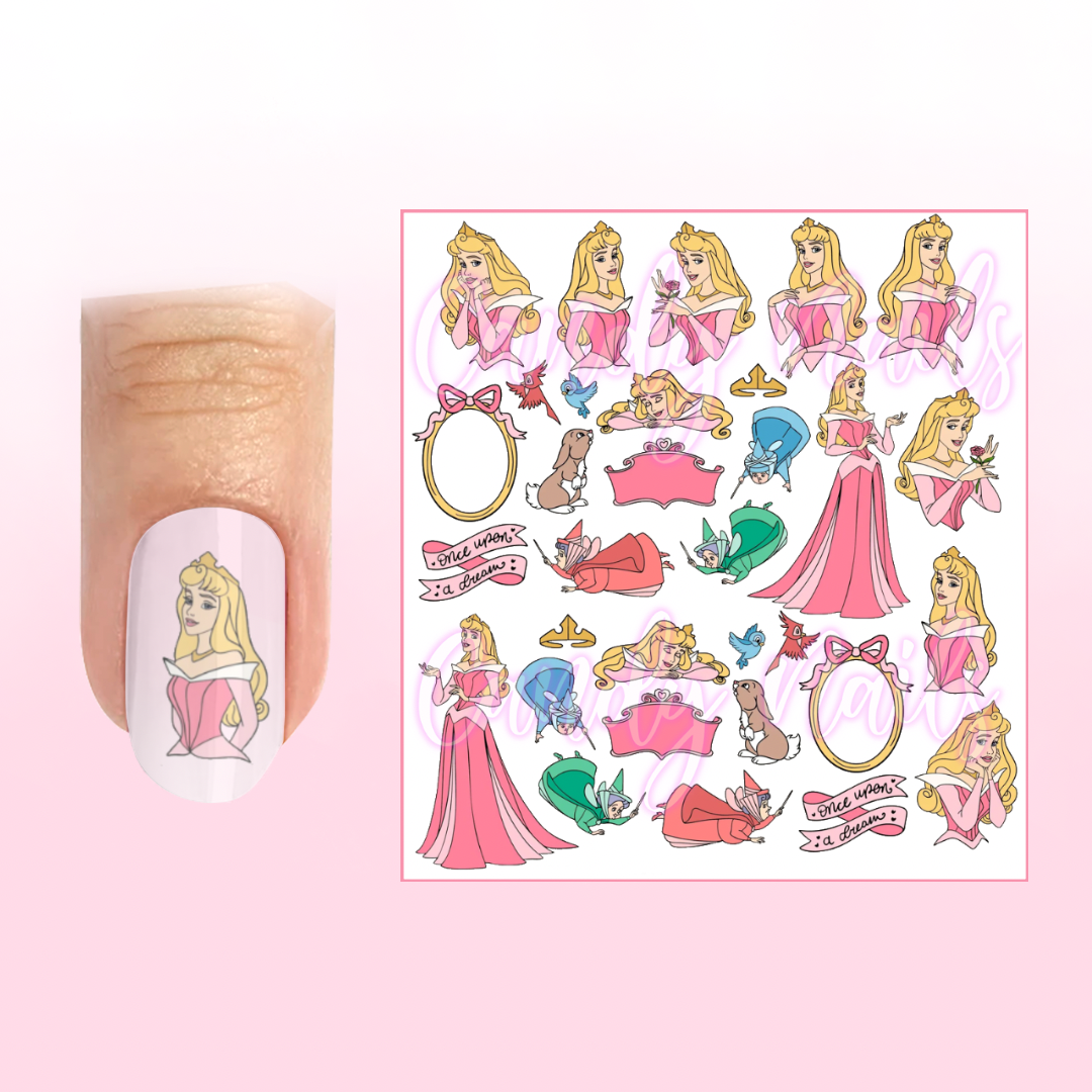 NORTHERN LIGHTS PRINCESS transfer stickers (H10)