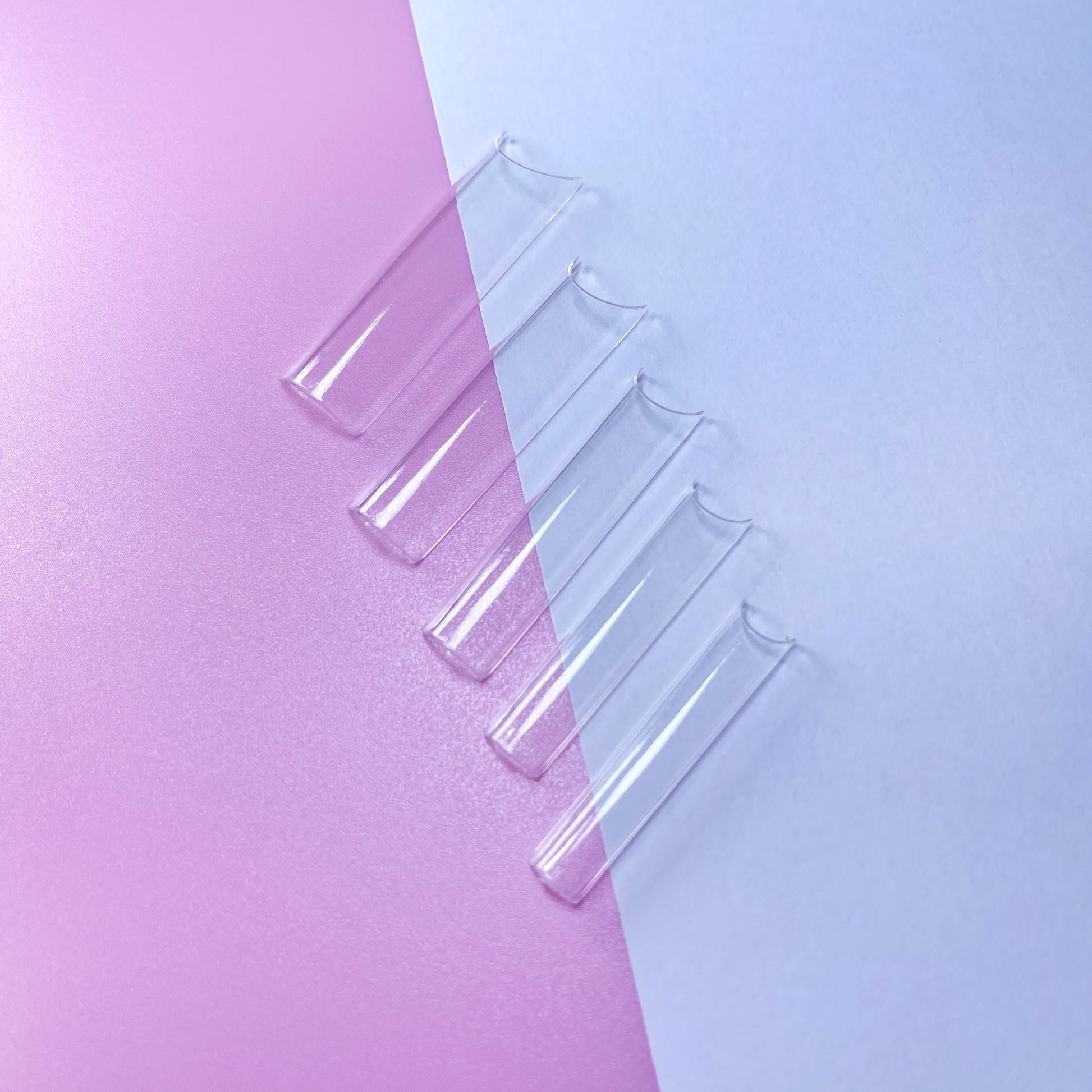LONG SQUARE CLEAR TIPS 48pcs – Candy Nails