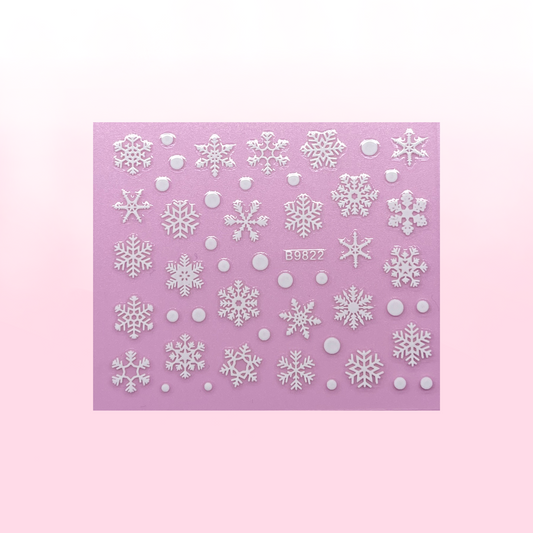 WHITE SNOWFLAKES stickers